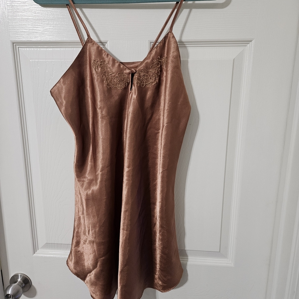 Luxurious VTG Bronze Chemise, Sz MED